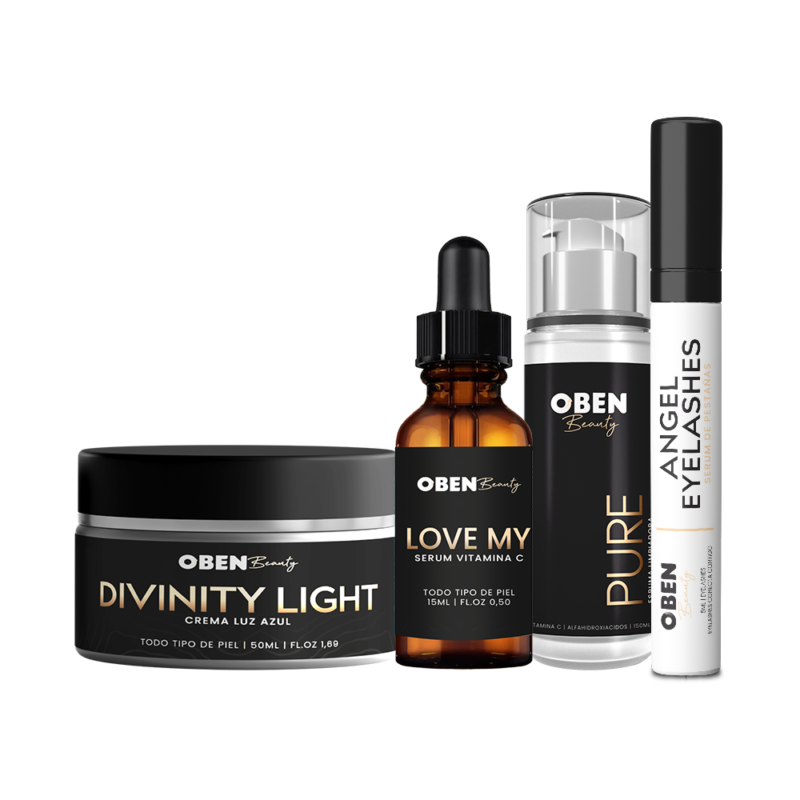 Skincare Package with Pure, Divinity Light, Serum, Eyelashes
